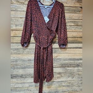 NWT Ava and Viv Animal‎ Print Dress Plus Size 3X